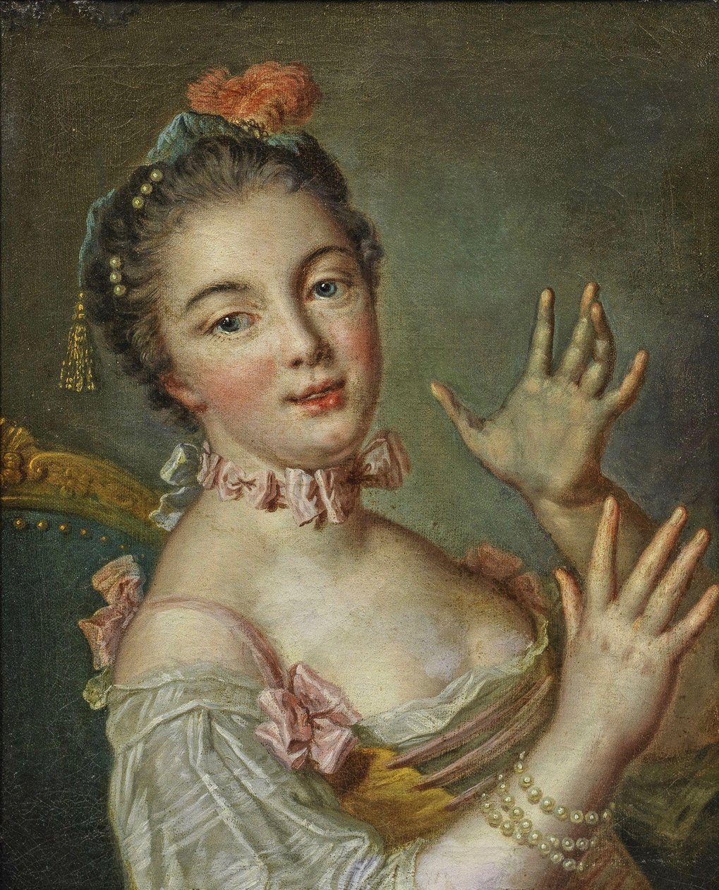 Młoda dama autorstwa François Boucher