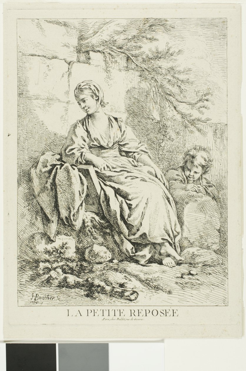 Młoda kobieta odpoczywa autorstwa François Boucher