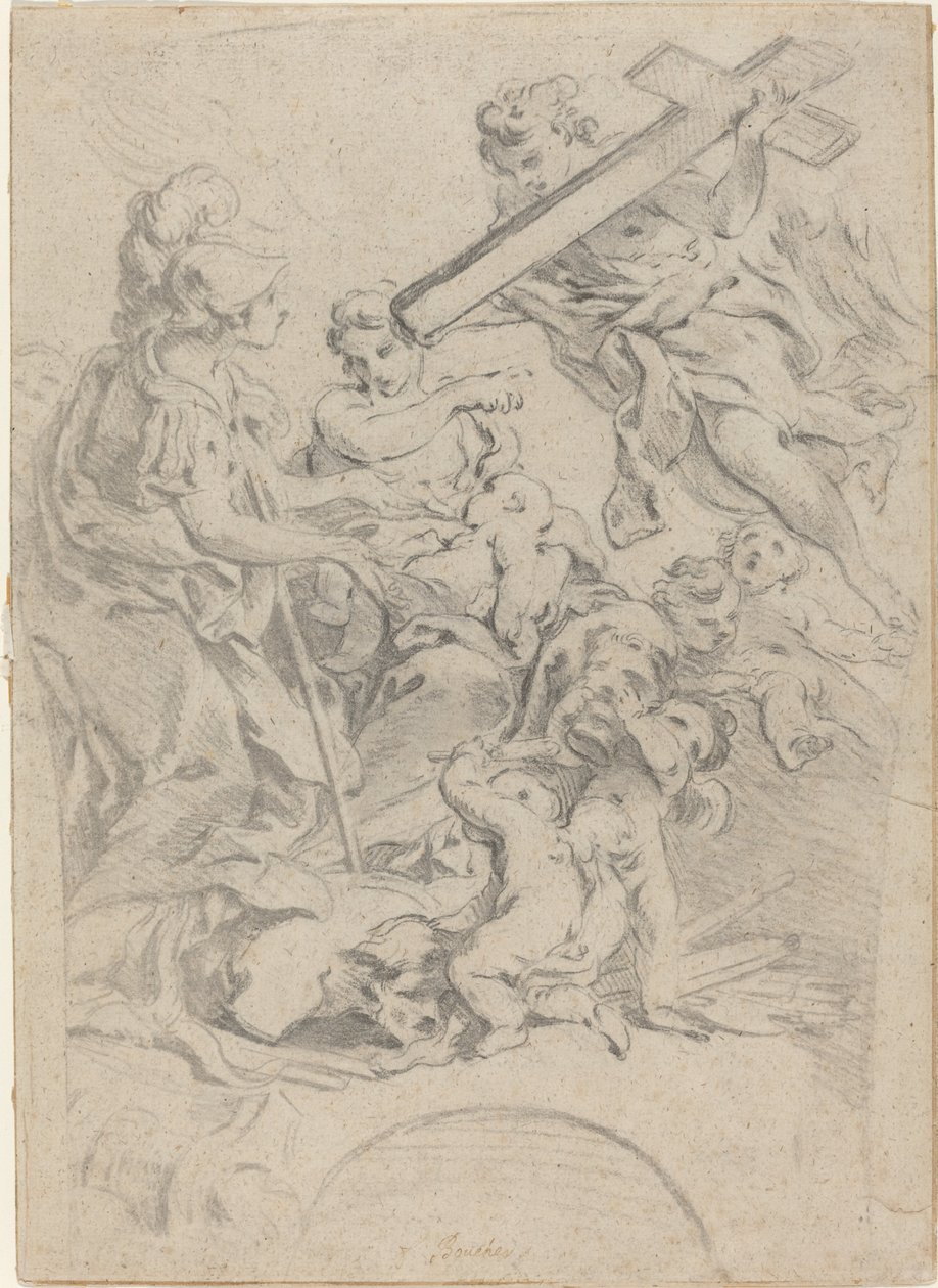 Wiara i Miłosierdzie autorstwa François Boucher after Giovanni Battista Gaulli
