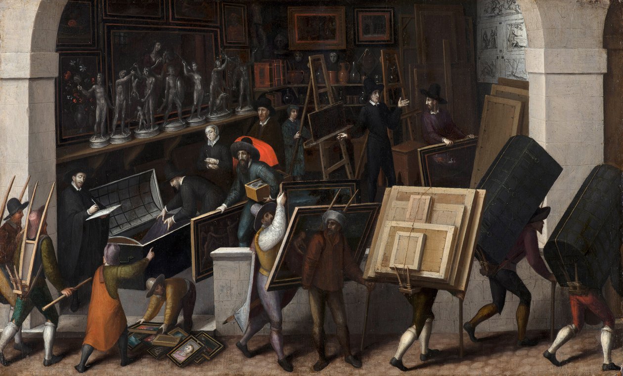 Konfiskata zawartości pracowni malarskiej, ok. 1590. autorstwa François Bunel the Younger