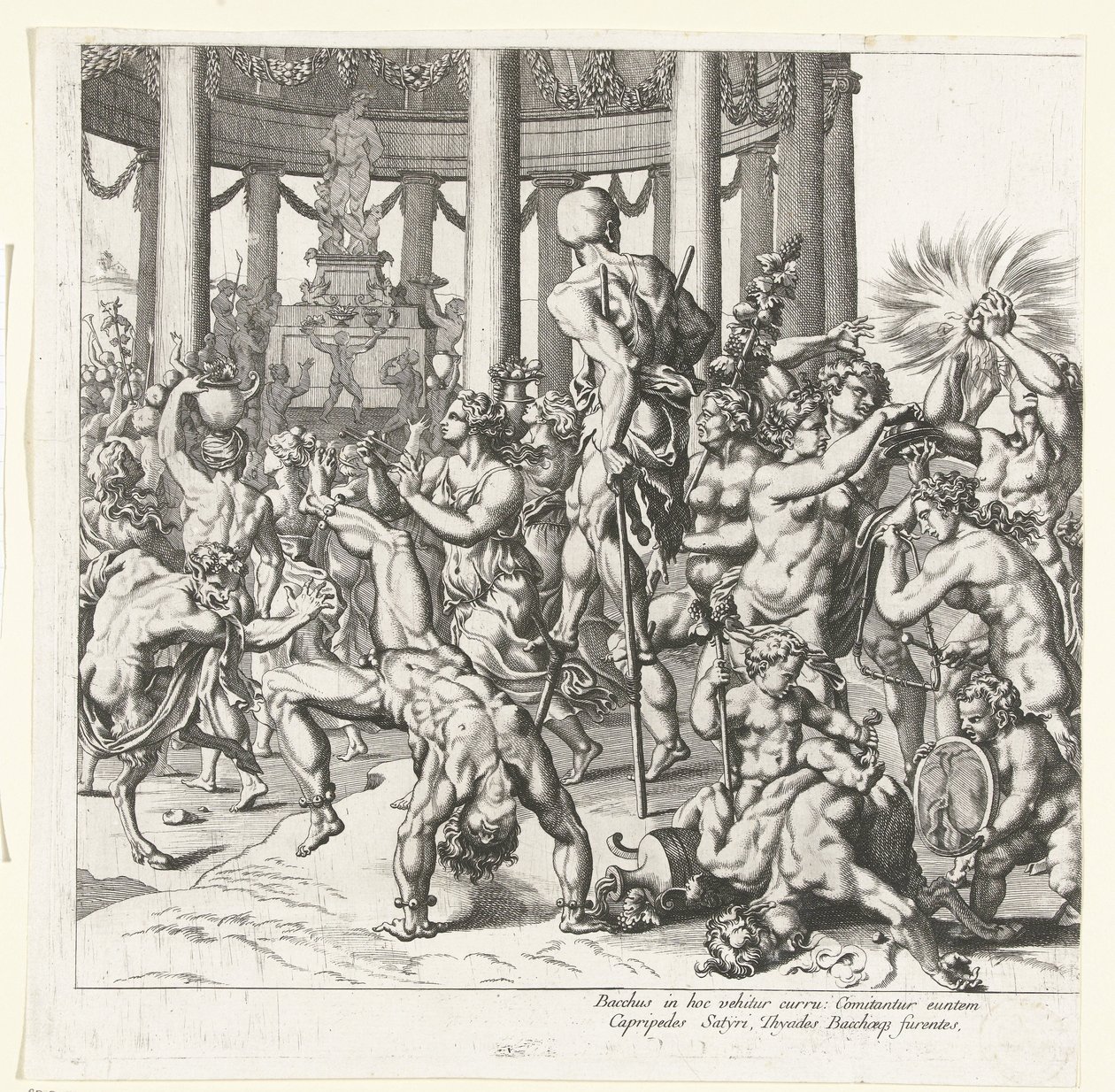 Triumf Bachusa, lewa połowa autorstwa François Chauveau (attributed to)