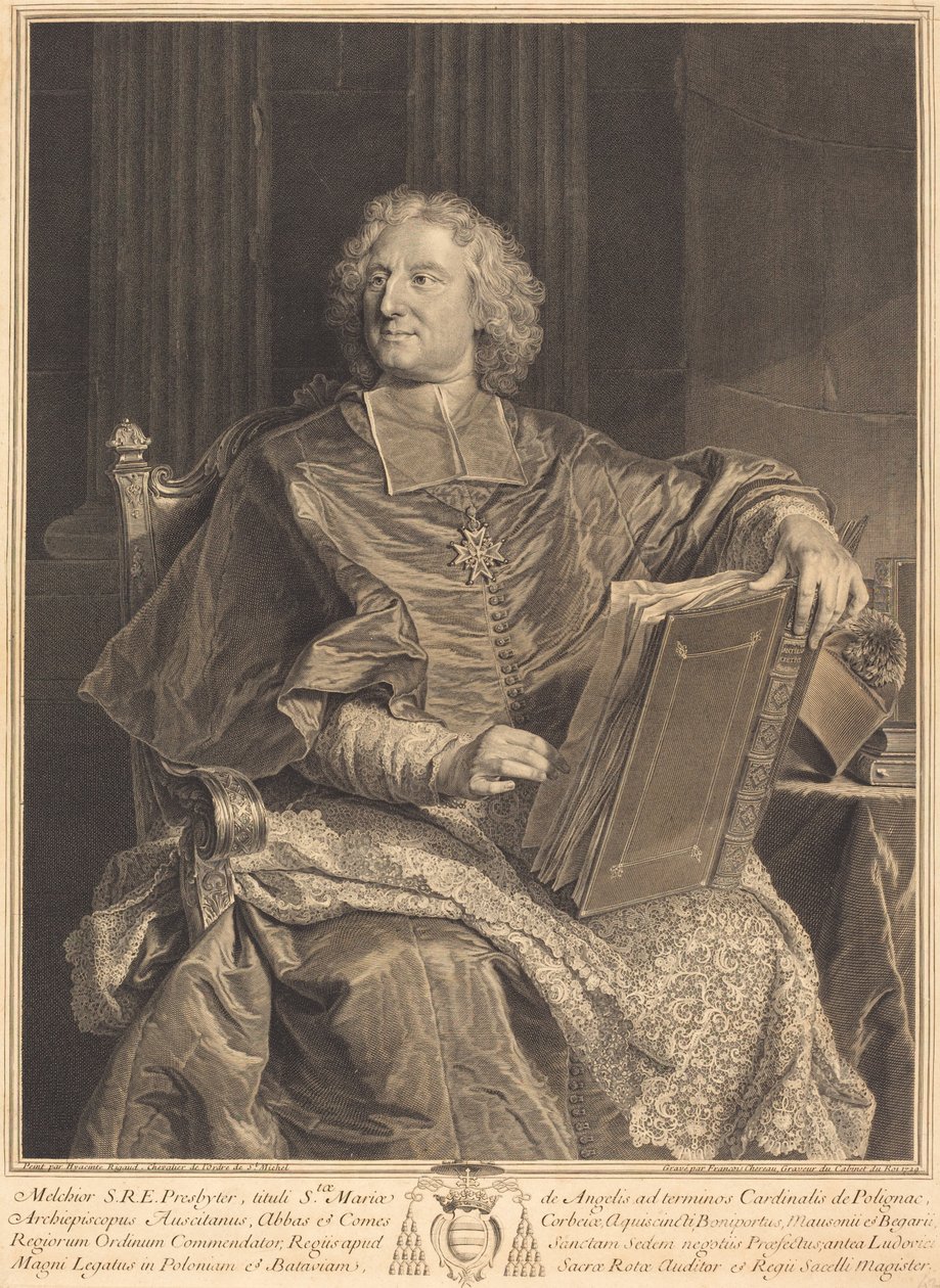 Kardynał Polignac autorstwa François Chereau I after Hyacinthe Rigaud