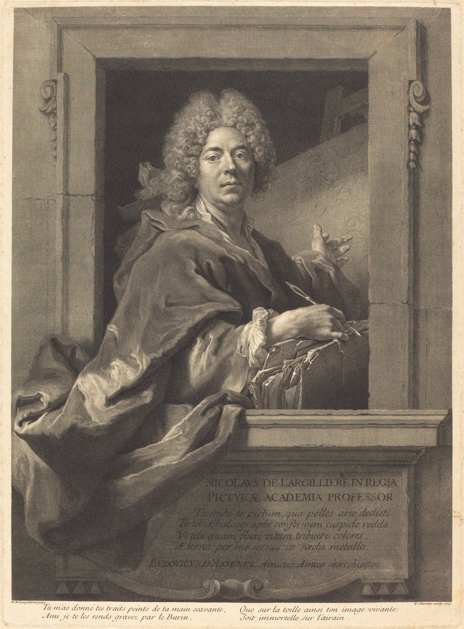 Nicolas de Largilliere autorstwa François Chereau I after Nicolas de Largillierre