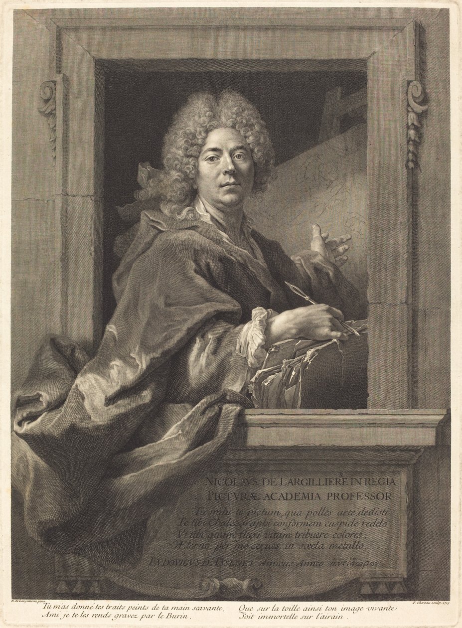 Nicolas de Largilliere autorstwa François Chereau I after Nicolas de Largillierre
