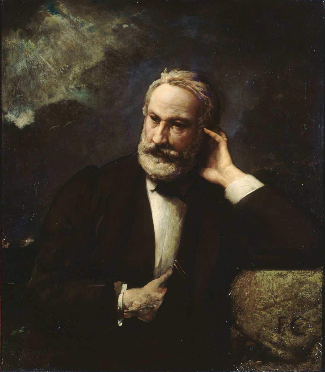 Portret Victora Hugo 1802-1885, ok. 1868. autorstwa François Chifflart