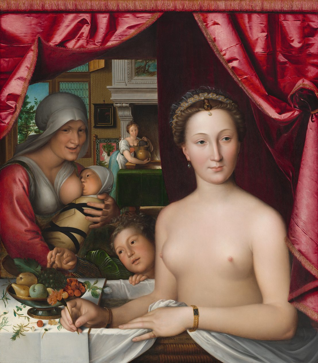Dama w kąpieli, c. 1571. autorstwa François Clouet