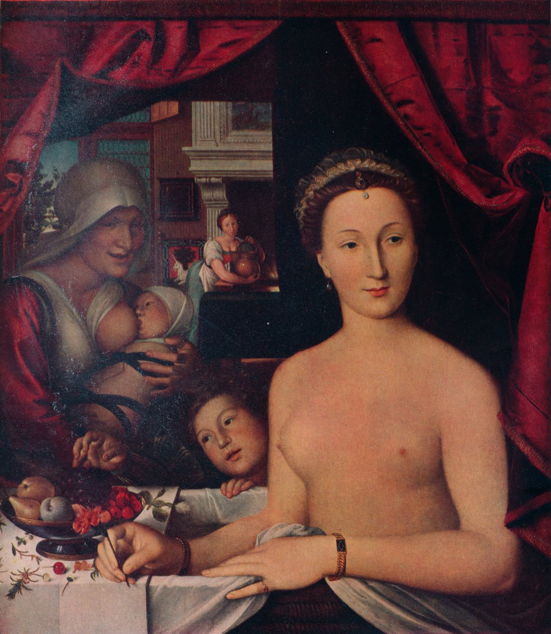 Dame Au Bain Dama w kąpieli, c1571 autorstwa François Clouet