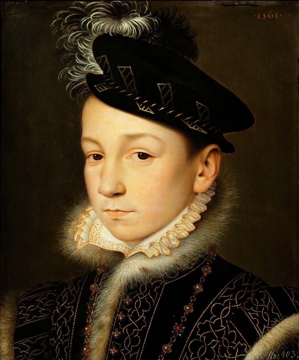 Król Francji Karol IX (1550-1574), popiersie króla Francji Karola IX autorstwa François Clouet