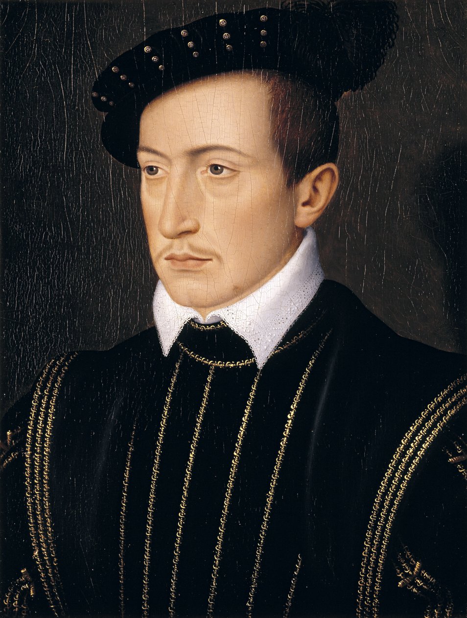 Guy XVIII, hrabia de Laval, ok. 1540 (olej na desce dębowej) autorstwa François Clouet