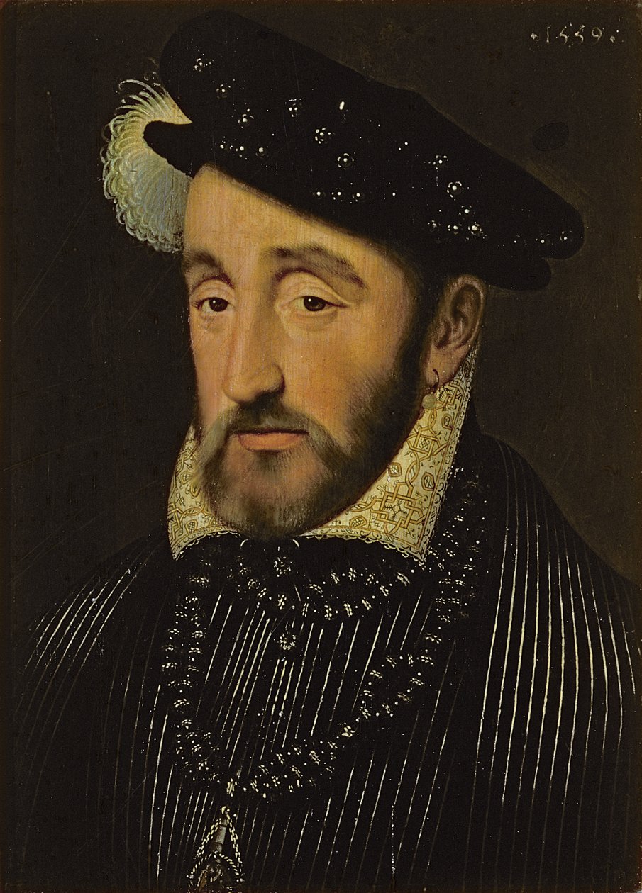 Portret Henryka II z Francji (1519-59), 1559 autorstwa François Clouet