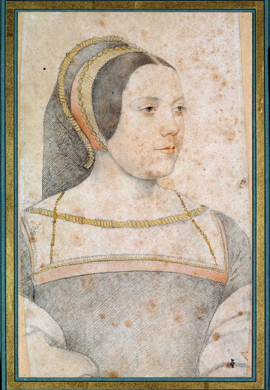 Portret Judyty z Assigny, żony Jeana de Crequi, ojca Cannaples (1502 - 1558). Rysunek z czarnym kamieniem i krwią Francois Clouet (1515-1572) autorstwa François Clouet