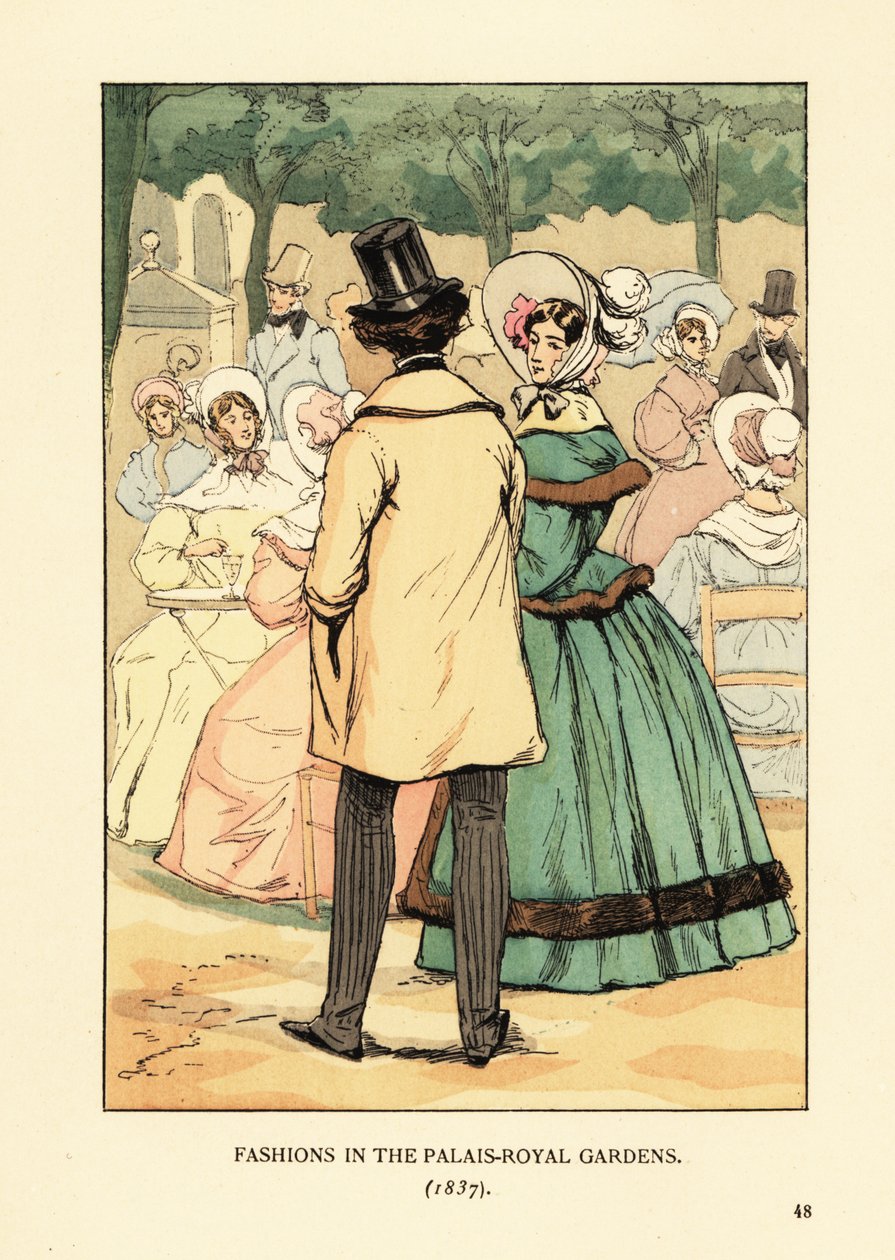 Moda w ogrodach Palais-Royal autorstwa François Courboin