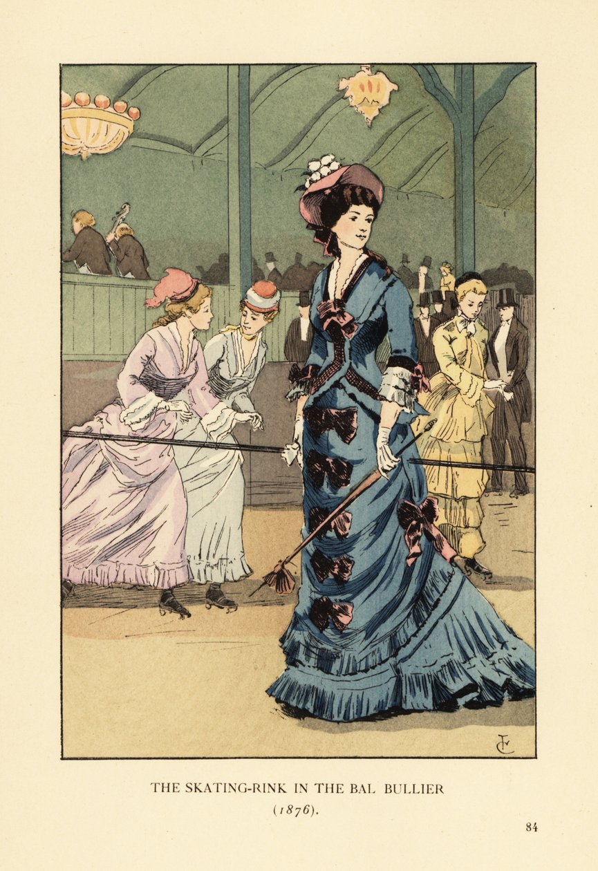 Lodowisko w Bal Bullier w 1876 roku autorstwa François Courboin