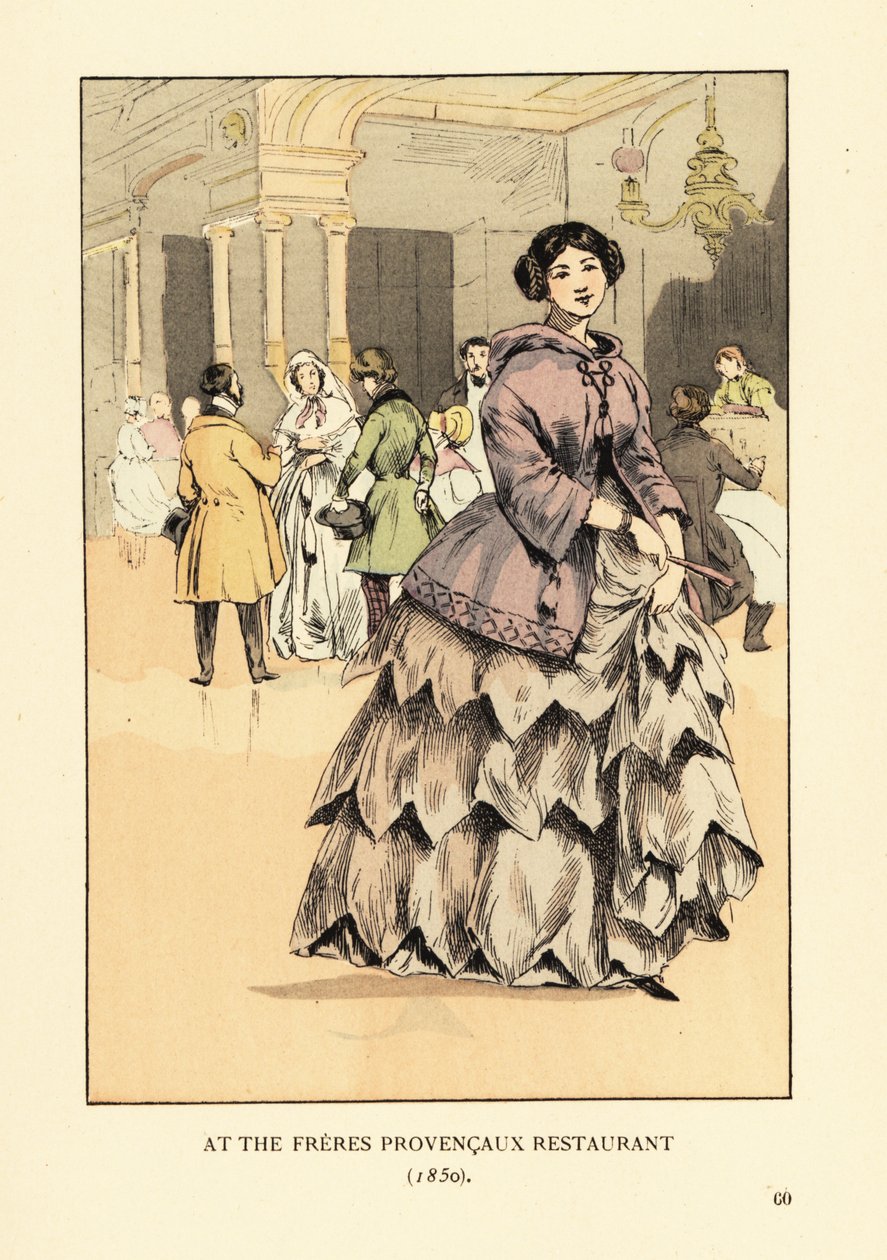 Kobieta w restauracji Freres Provencaux, Paryż autorstwa François Courboin