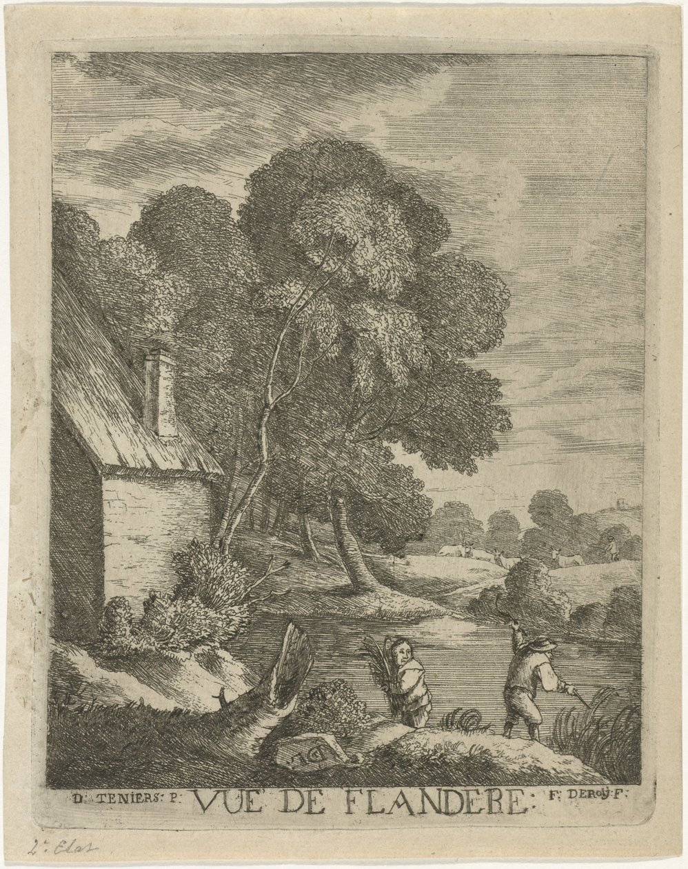 Flamandzki krajobraz Vue de Flanders (tytuł na obiekcie) autorstwa François Deroy
