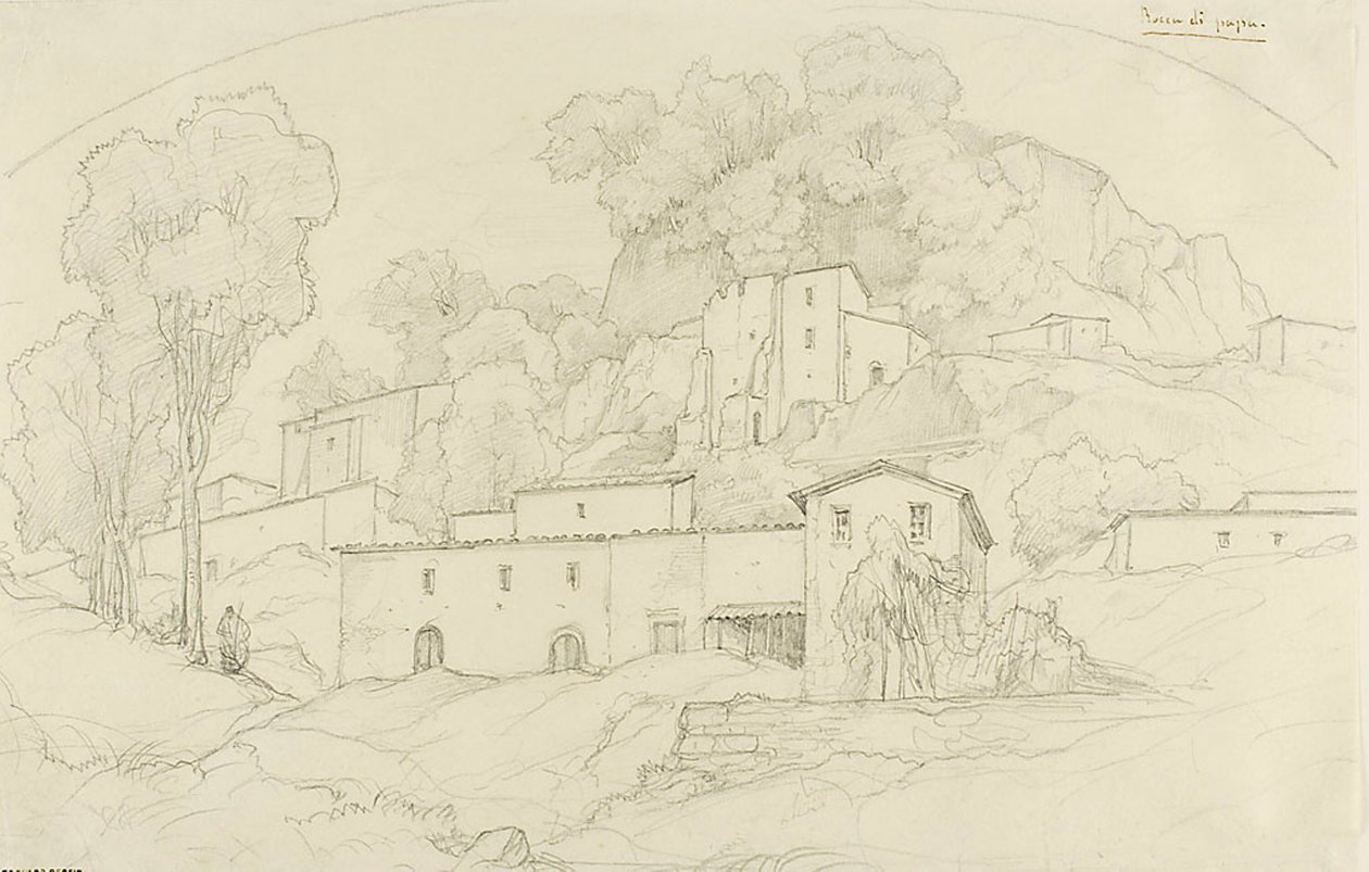 Rocca di Papa autorstwa François Edouard Bertin