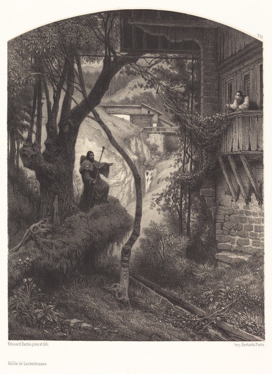 Dolina Lauterbrunnen autorstwa François Edouard Bertin