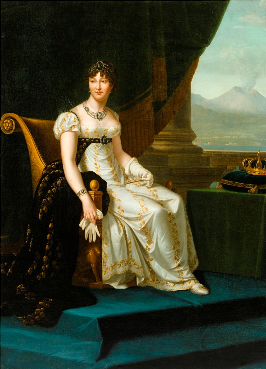Portret Karoliny Bonaparte, królowej Neapolu i Dwóch Sycylii, autorstwa François Gérarda lub jego warsztatu. autorstwa François Gérard