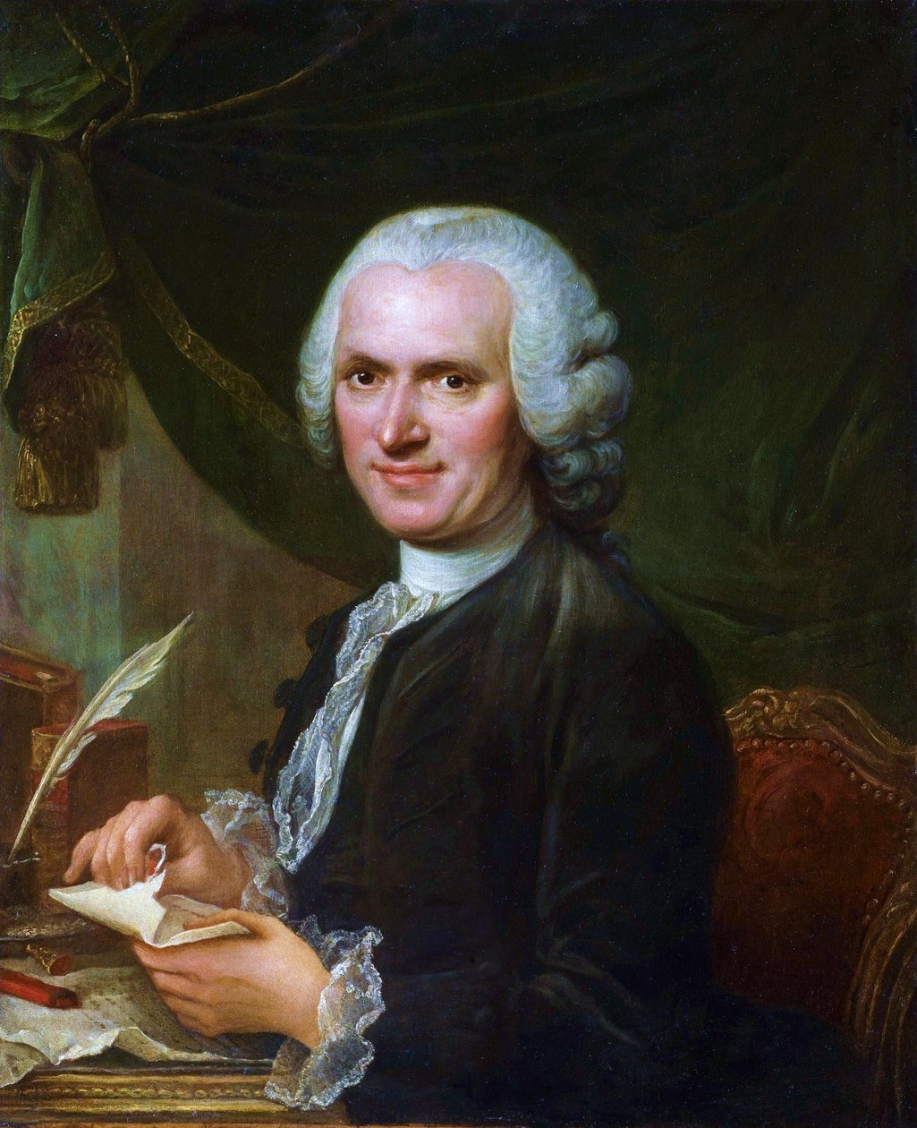 Portret Jeana-Jacquesa Rousseau (1712-1778) autorstwa François Guérina. autorstwa Francois Guérin