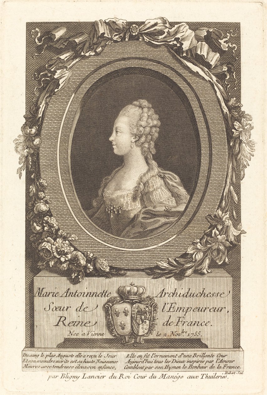 Maria Antonina autorstwa François Hubert after Honore Thomas Bligny