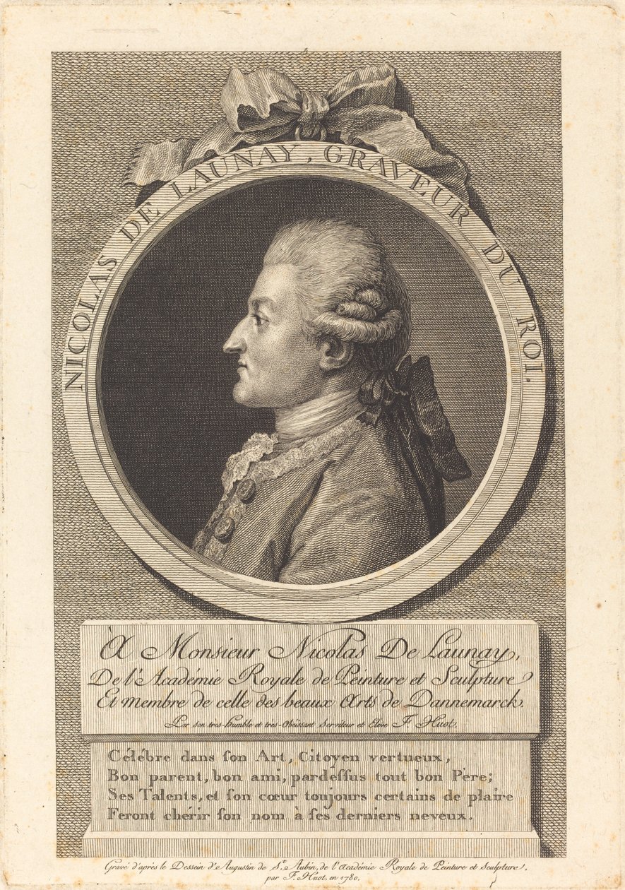Nicolas Delaunay autorstwa François Huot after Augustin de Saint Aubin