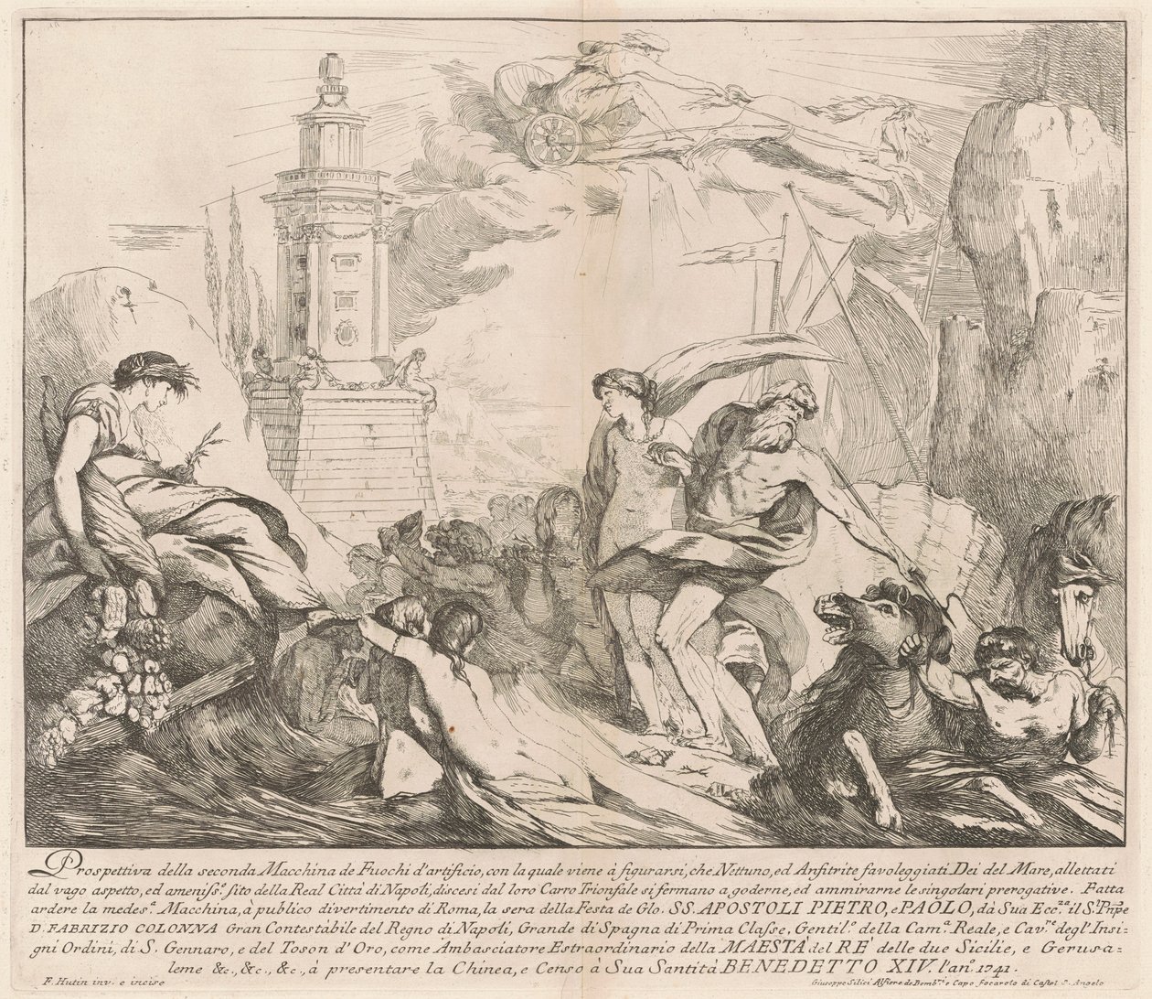 Seconda Macchina dla Chin z 1741 r.: Neptun i Amfitryt autorstwa François Hutin