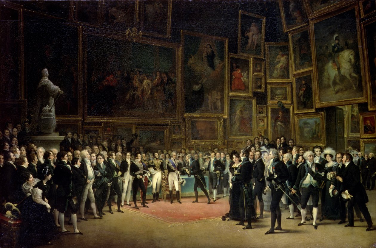 Karol X wręcza nagrody artystom na zakończenie wystawy z 1824 r. autorstwa François Joseph Heim