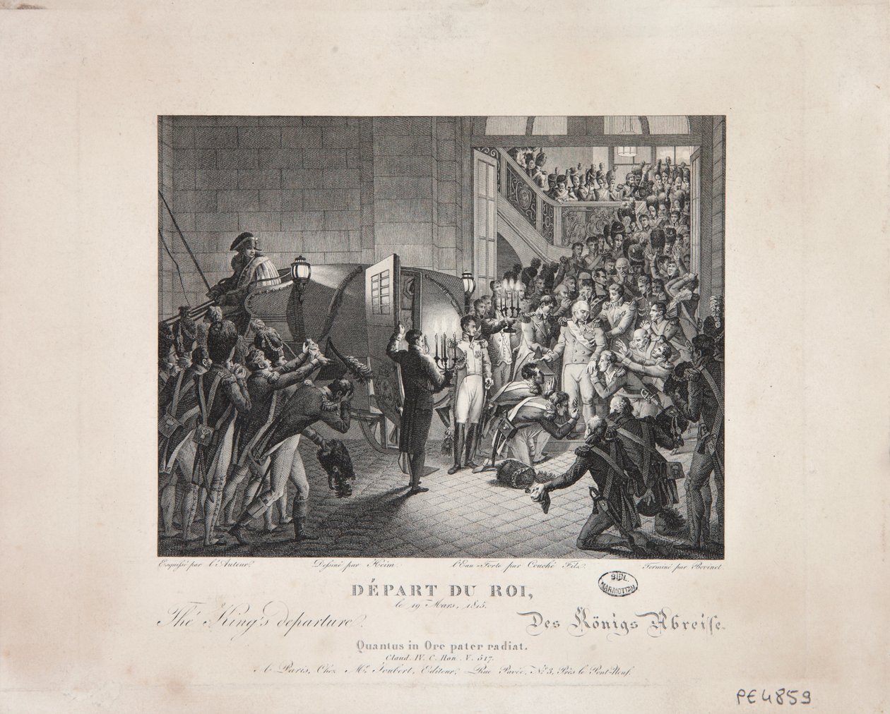 Wyjazd króla, 19 marca 1815, ok. 1820 autorstwa François Joseph Heim