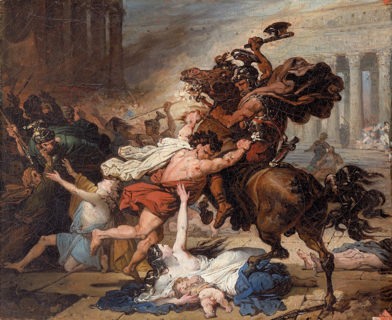 Zniszczenie Jerozolimy przez studium Rzymian, 1824 autorstwa François Joseph Heim