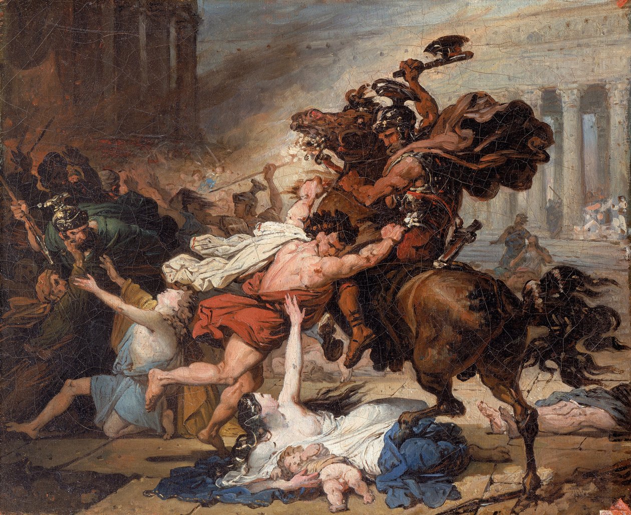 Studium zniszczenia Jerozolimy przez Rzymian autorstwa François Joseph Heim