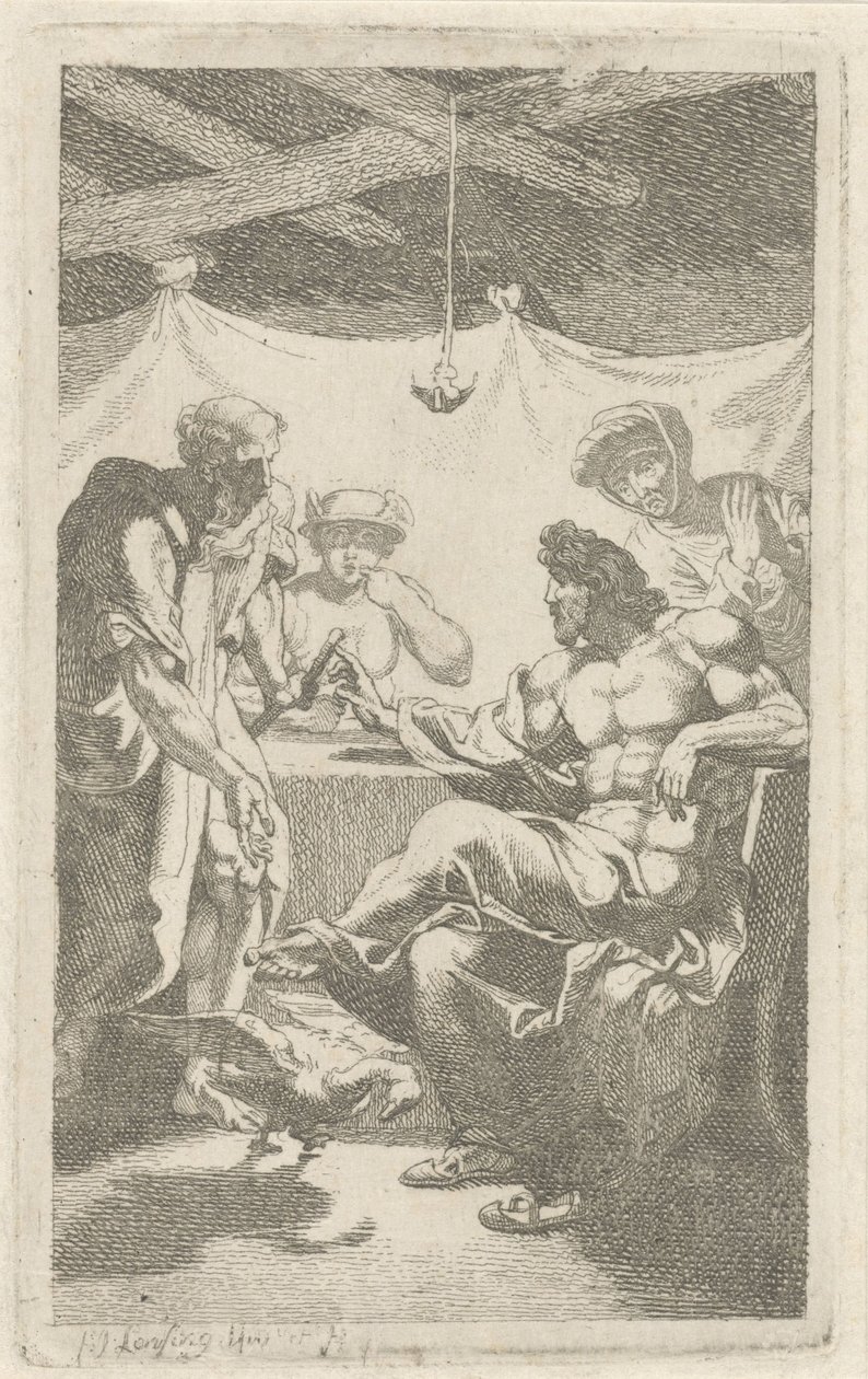 Jowisz i Merkury w Filemon i Baucis autorstwa François Joseph Lonsing