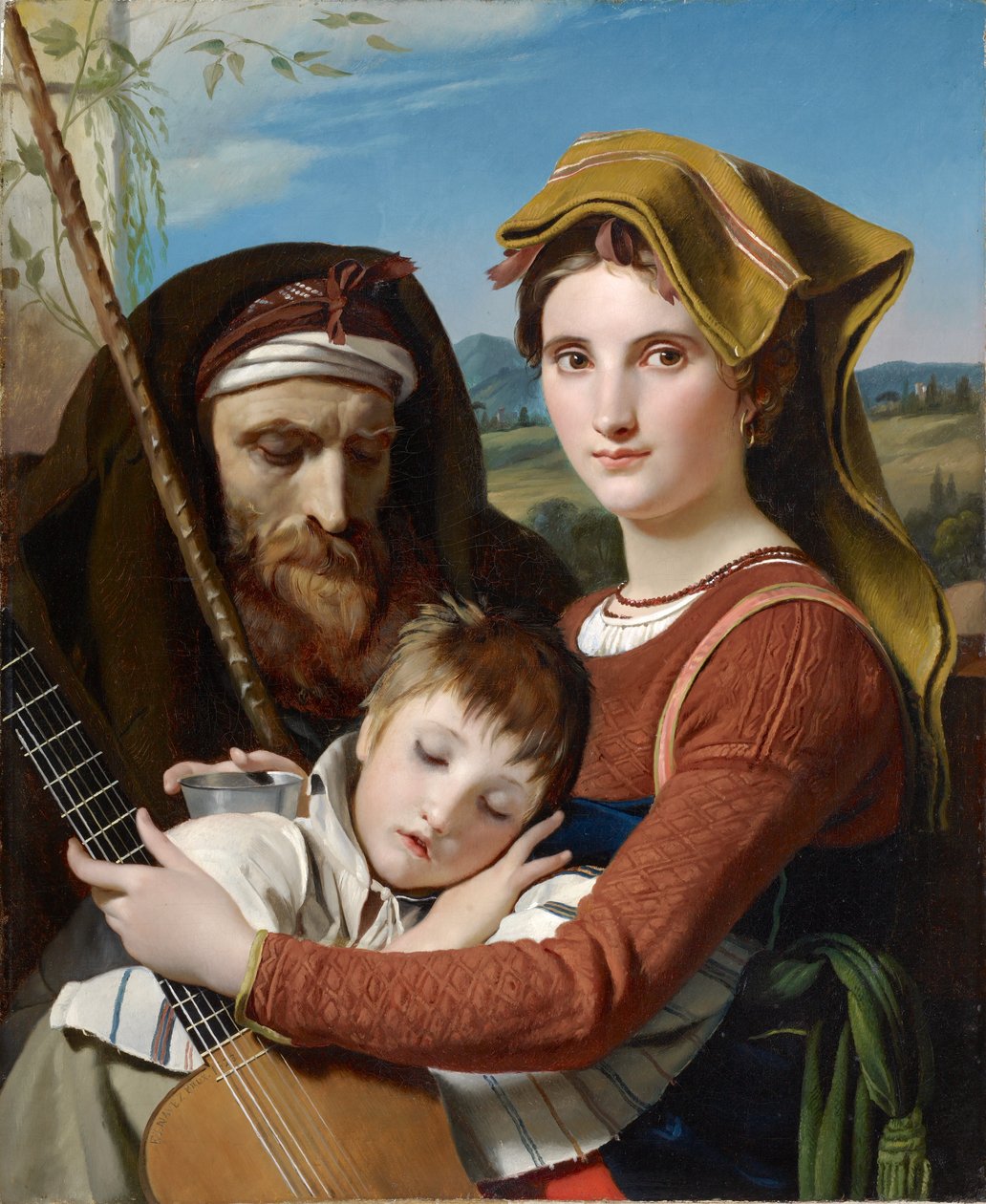 Rodzina Owczarków Rzymskich w Kampanii, 1823 r. autorstwa François Joseph Navez