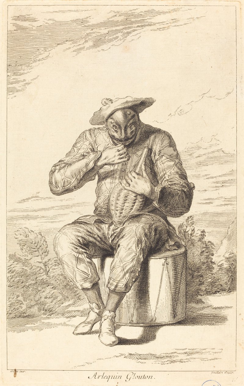 Arlekin Żarłok autorstwa François Joullain after Claude Gillot