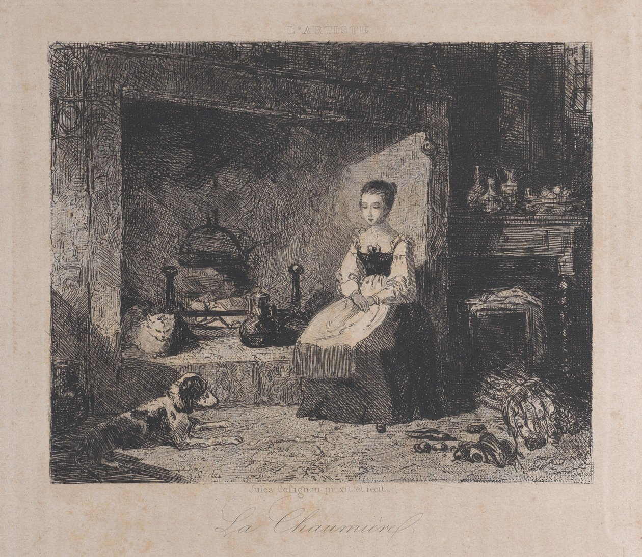 Chata La Chaumiere, 1800-50., 1800-50. autorstwa François Jules Collignon