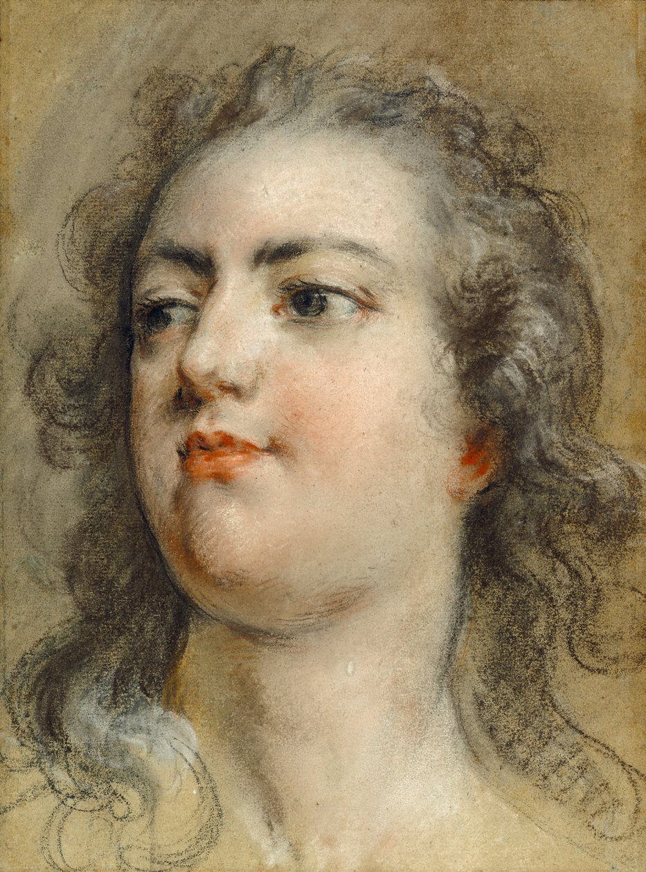 Głowa króla Ludwika XV autorstwa François Le Moyne