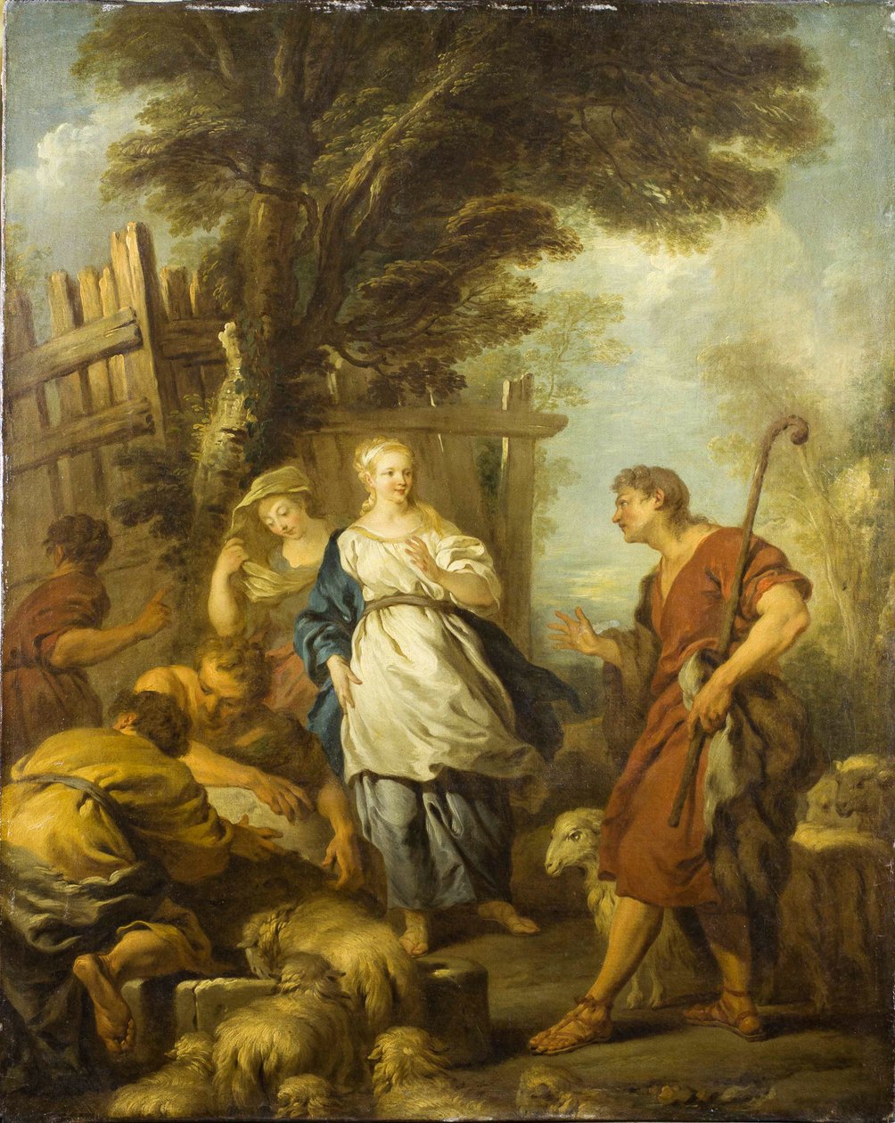 Jakub Spotkanie Racheli przy studni, ok. 1720 r. autorstwa François Le Moyne
