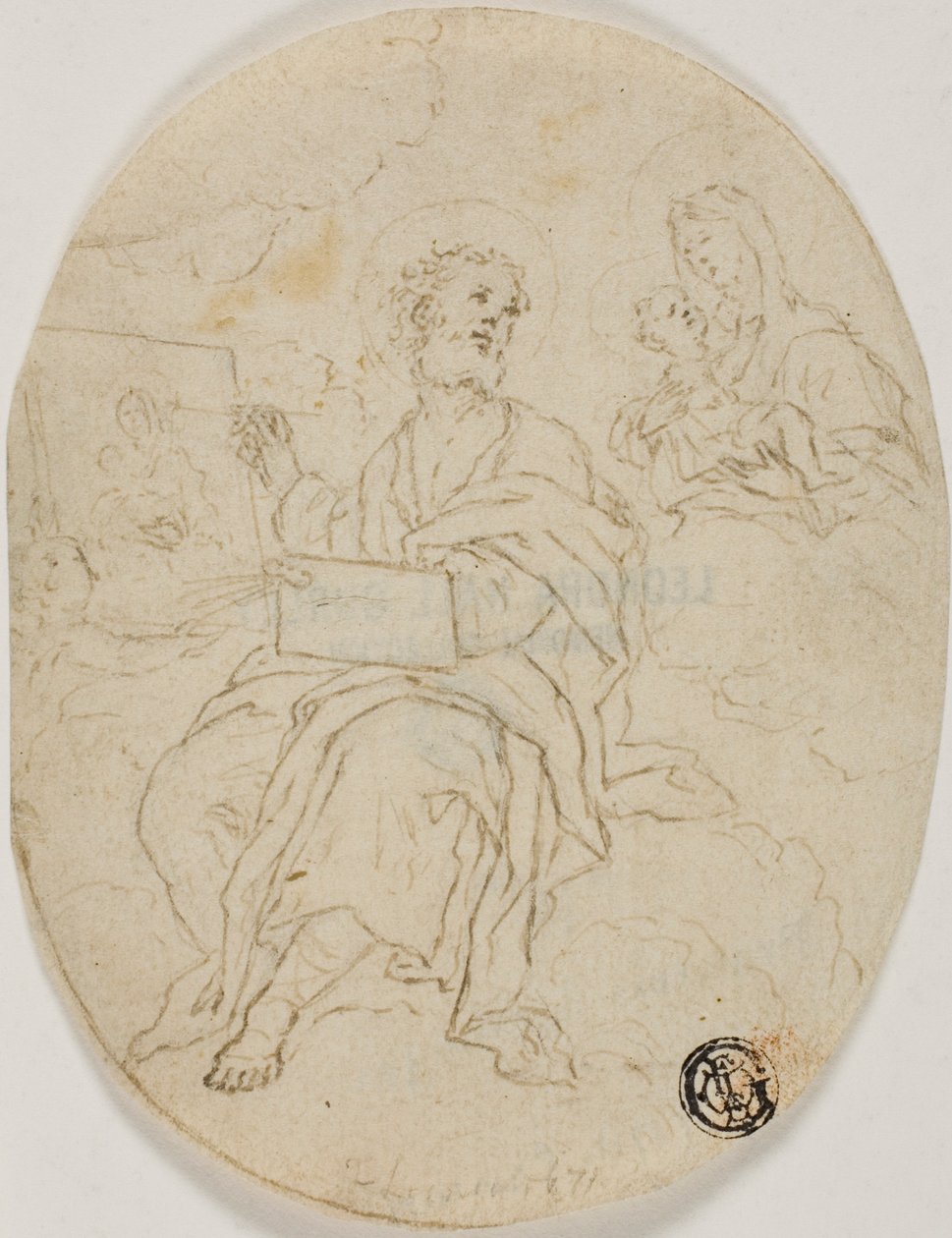 Święty Łukasz malujący Madonnę z Dzieciątkiem autorstwa François Le Moyne