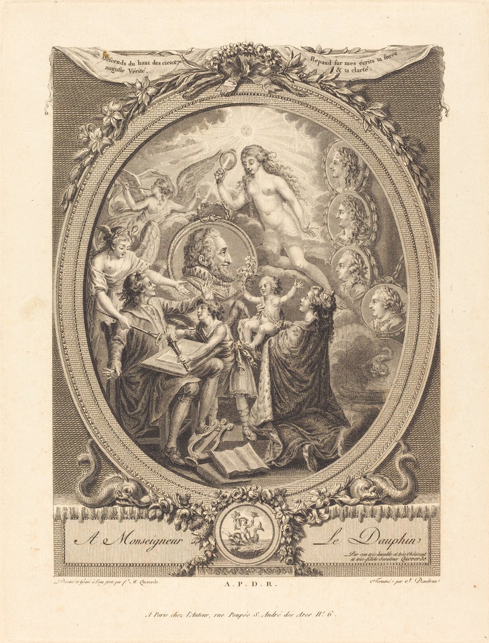 Alegoria na cześć Henryka IV autorstwa François Marie Isidore Queverdo and Jean Dambrun