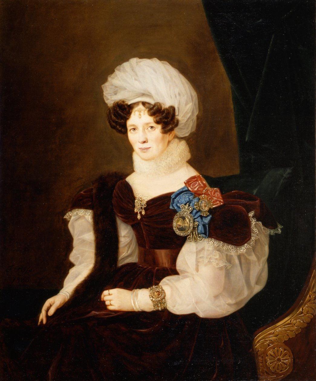 Portret księżniczki Tatiany Wasiliewnej Golicyny 1783-1841, 1835. autorstwa François Nicolas Riss