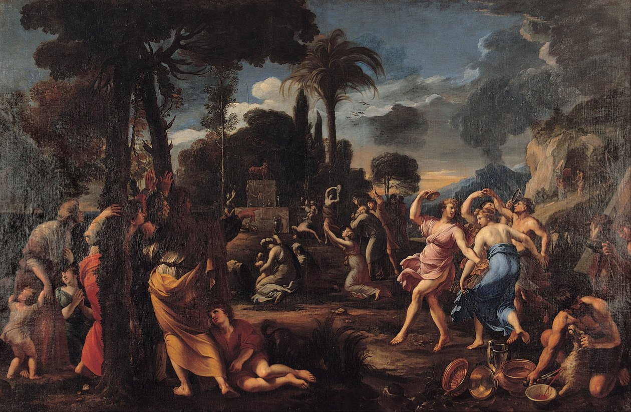 Adoracja Złotego Cielca autorstwa Francois Perrier