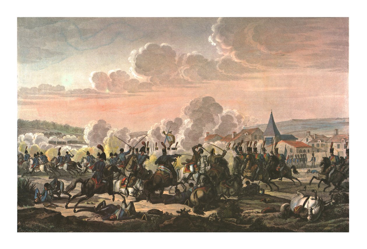 Śmierć księcia Ludwika Pruskiego w bitwie pod Saalfeld, 10 października 1806, ok. 1850 autorstwa François Pigeot