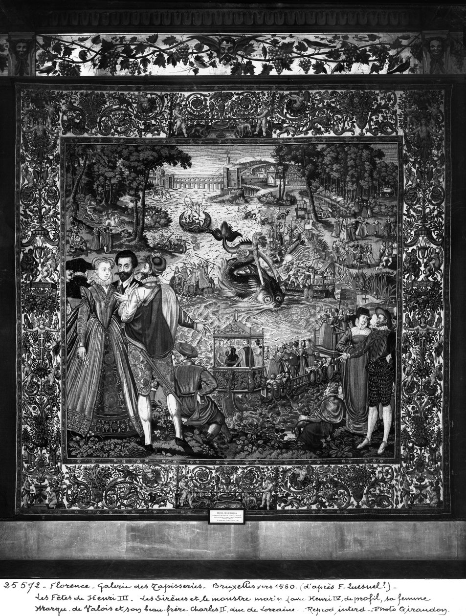 Festiwale Henryka III (1553-1610) Warsztat brukselski, ok. 1580 (gobelin) autorstwa François Quesnel