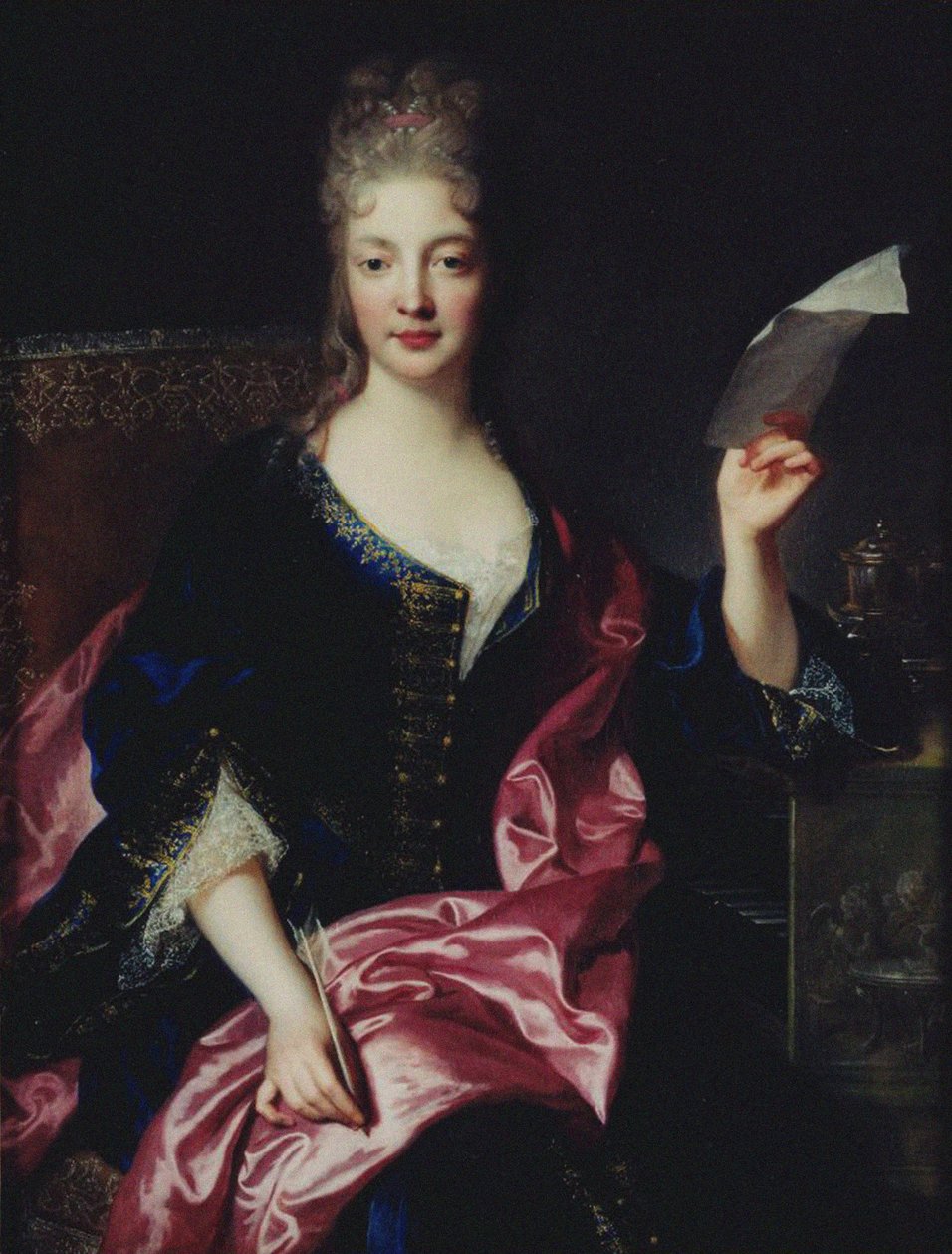Portret kompozytorki Elisabeth Claude Jacquet de La Guerre 1665-1729. autorstwa François Troy de