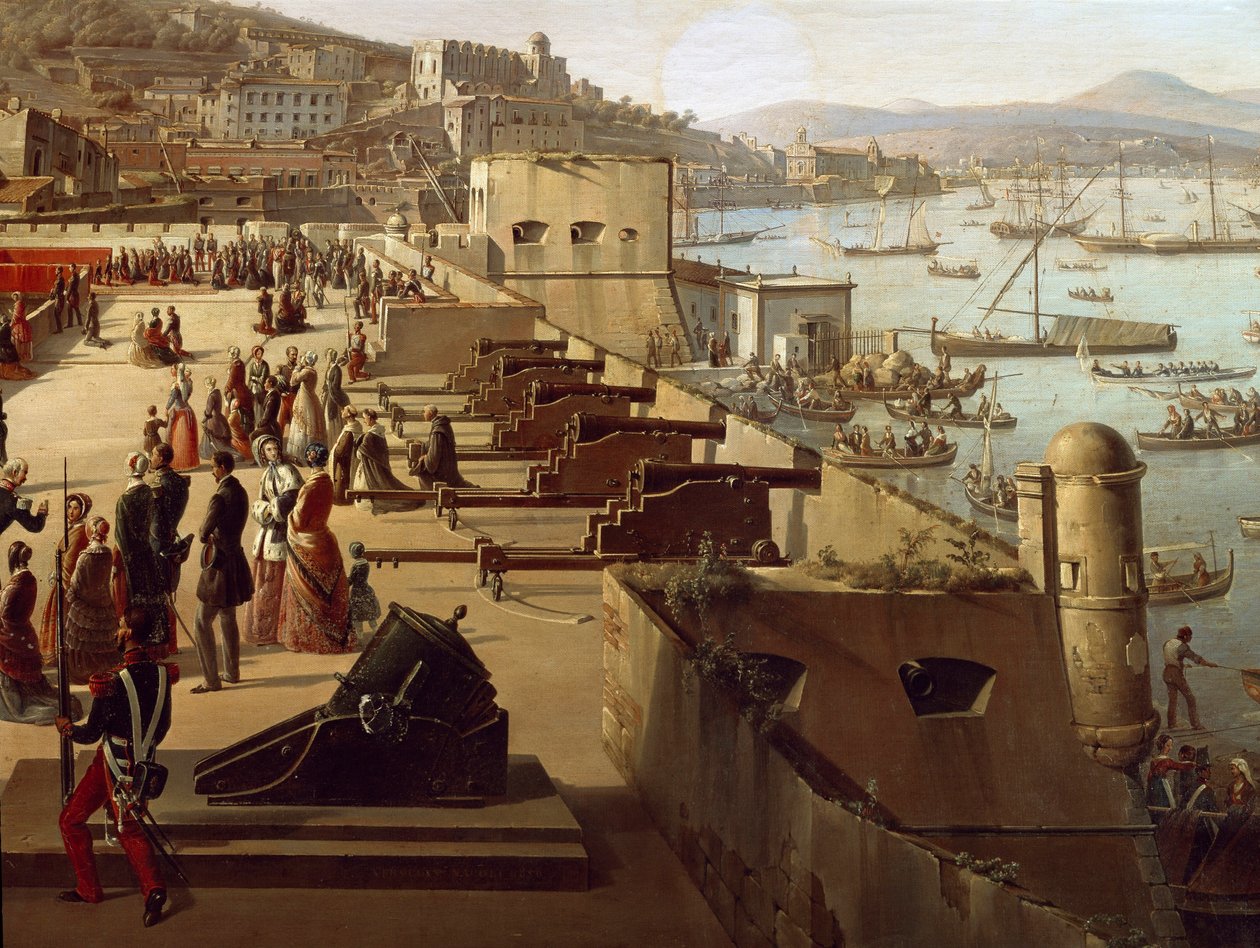 Broń w Twierdzy Szczegółów. Obraz Fransa Vervloeta (1795-1872) Neapol, Museo Nazionale di San Martino autorstwa François Vervloet