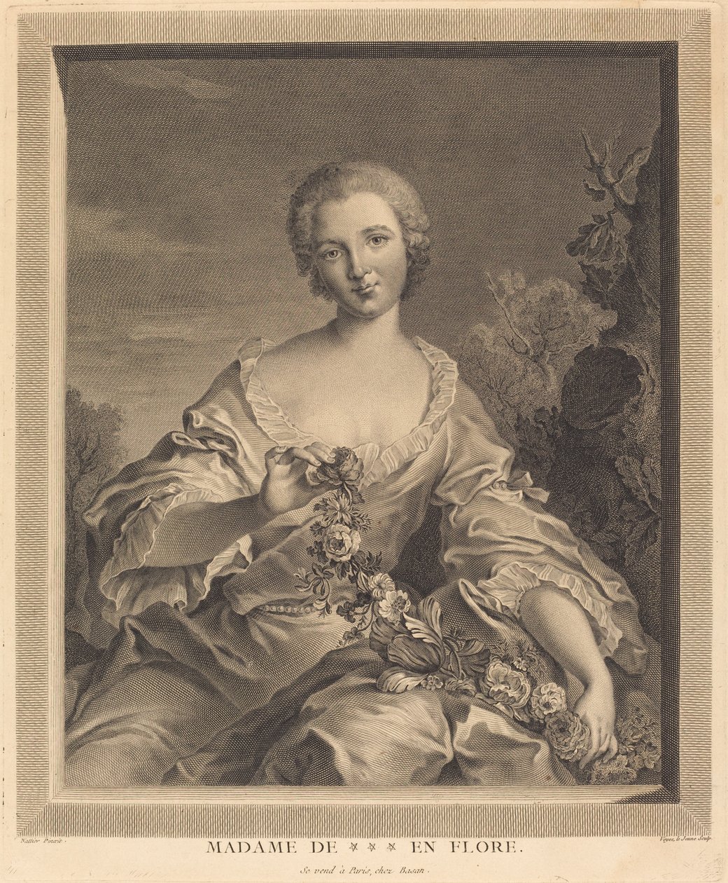 Pani XXX we Flora autorstwa François Voyez after Jean Marc Nattier