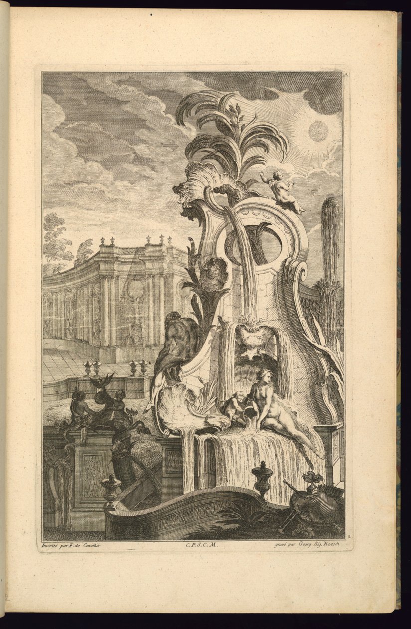 Projekt fontanny z Wenus autorstwa François de Cuvilliés the Elder