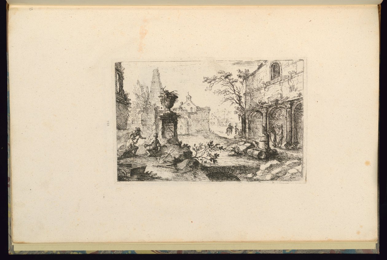 Projekt krajobrazu z ruinami autorstwa François de Cuvilliés the younger