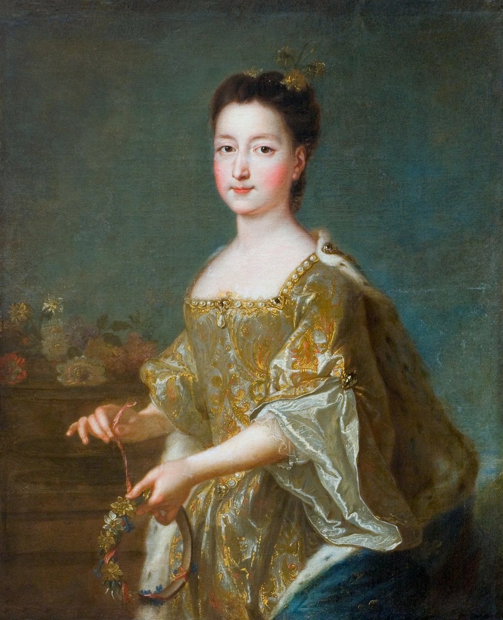 Polish: Portret Teresy Kunegundy Sobieskiej jako oblubienica Portrait of Teresa Kunegunda Sobieska as a bride autorstwa Francois de Troy