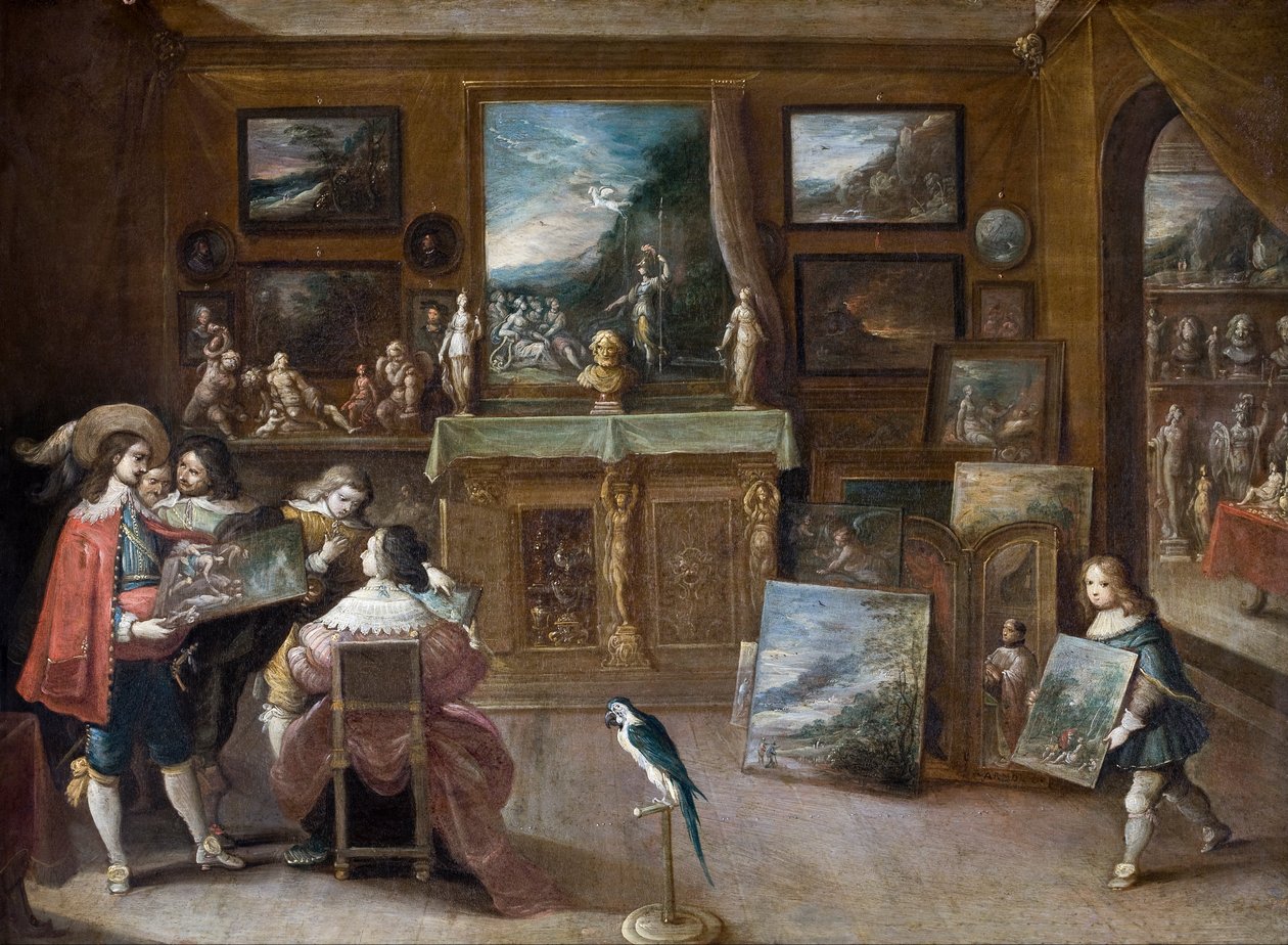 Wizyta u handlarza dziełami sztuki autorstwa Frans II Francken the Younger