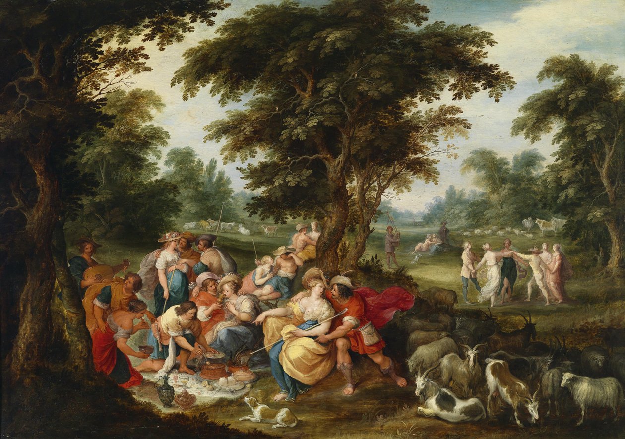 Arkadia - Złoty Wiek autorstwa Frans II Francken the Younger